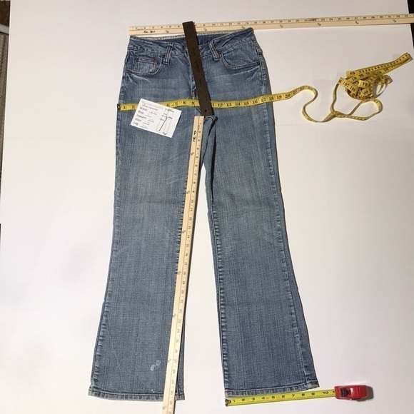 GITANO—VTG—Women’s Mid-Rise Stonewashed Denim Blue Jeans w/Flared Legs—Sz 8 - Picture 16 of 17